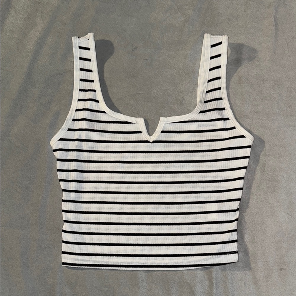 Shein Striped Black and White Women's Top